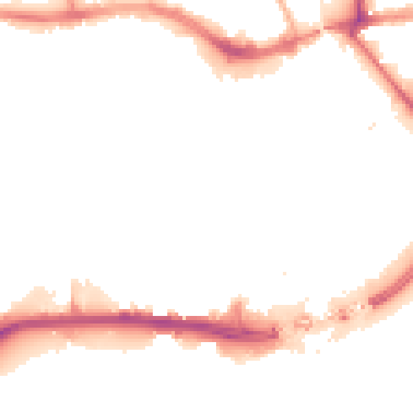Night-time road noise heatmap for HU1 2EG