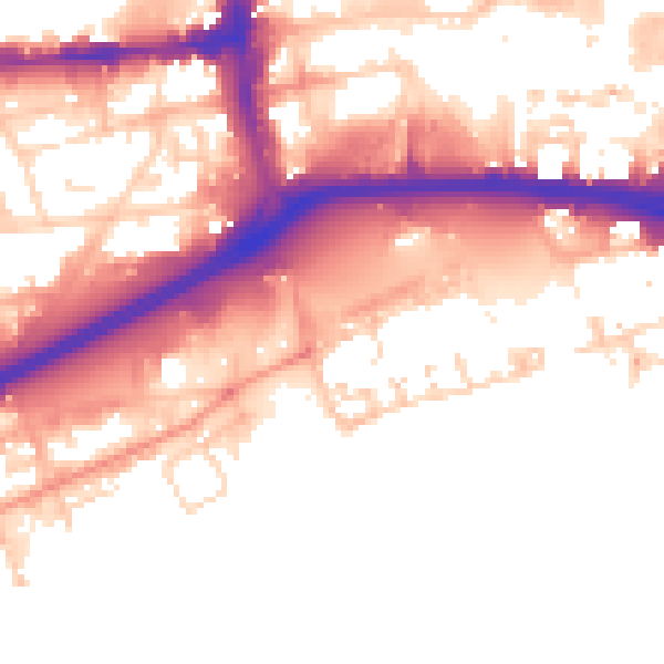 Daytime road noise heatmap for HU1 2EH