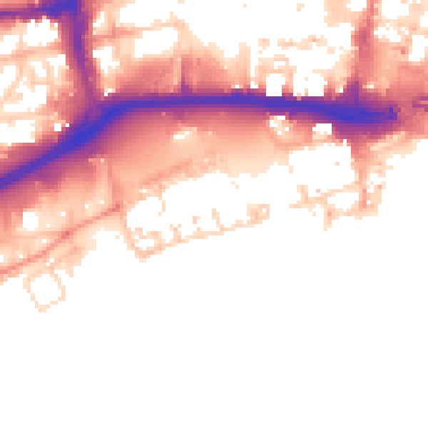 Daytime road noise heatmap for HU1 2EP