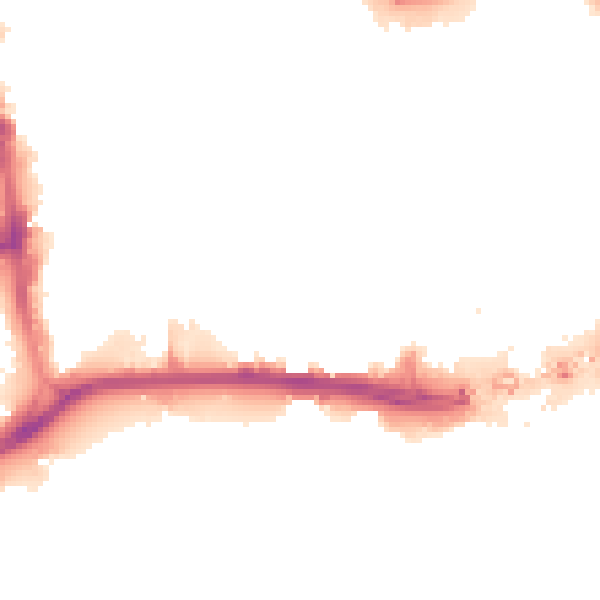 Night-time road noise heatmap for HU1 2JN