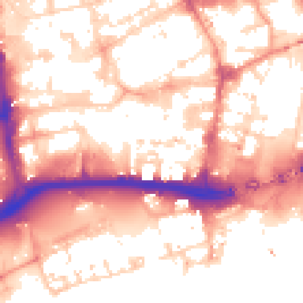 Daytime road noise heatmap for HU1 2LJ