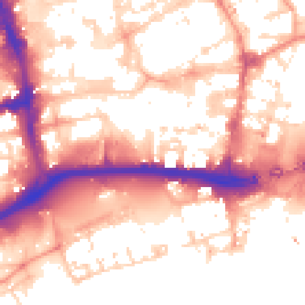 Daytime road noise heatmap for HU1 2LX