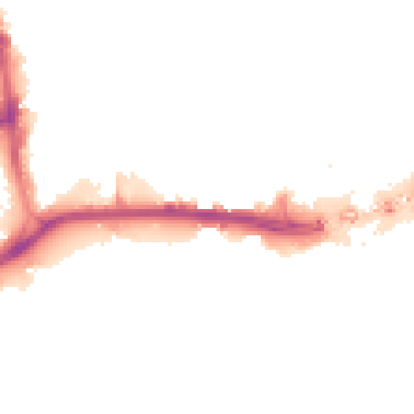 Night-time road noise heatmap for HU1 2LY