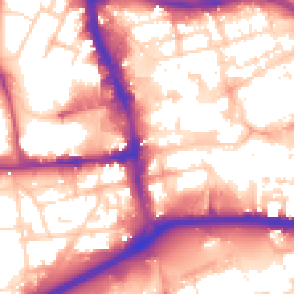 Daytime road noise heatmap for HU1 2PA