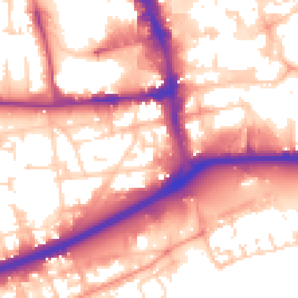 Daytime road noise heatmap for HU1 2QJ