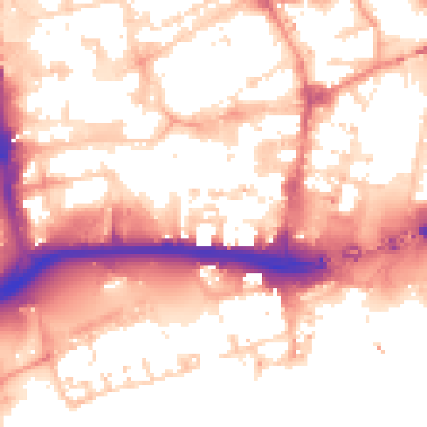 Daytime road noise heatmap for HU1 2QX