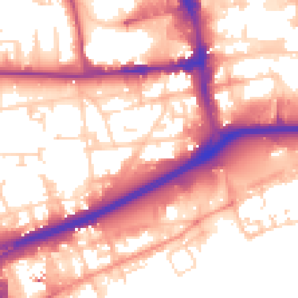 Daytime road noise heatmap for HU1 2RQ
