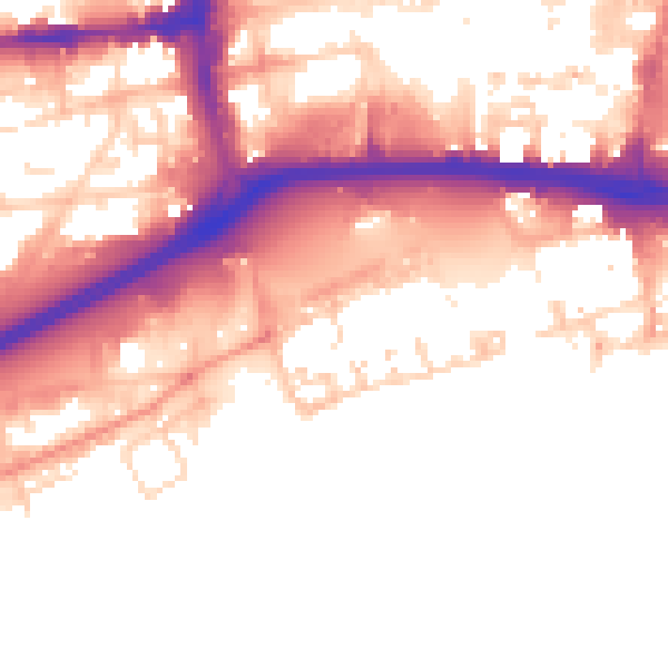 Daytime road noise heatmap for HU1 2TY