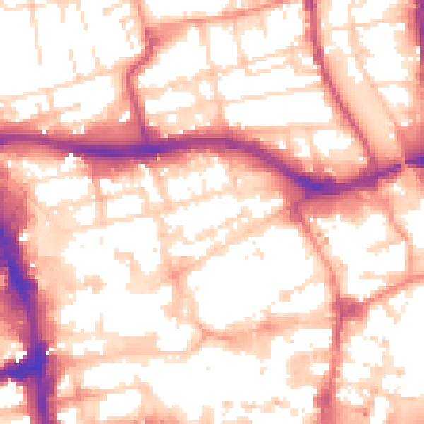 Daytime road noise heatmap for HU1 3BH