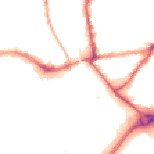 Night-time road noise heatmap for HU1 3DF