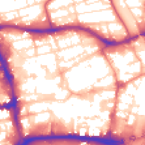 Daytime road noise heatmap for HU1 3EJ