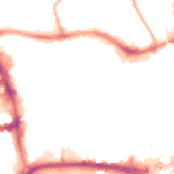 Night-time road noise heatmap for HU1 3EJ