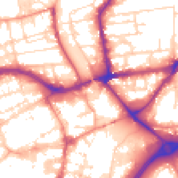 Daytime road noise heatmap for HU1 3HE