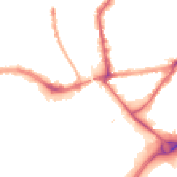 Night-time road noise heatmap for HU1 3HE
