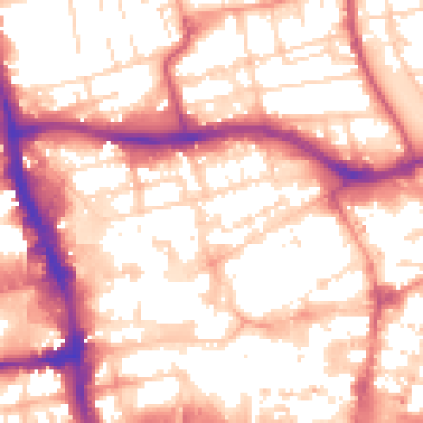 Daytime road noise heatmap for HU1 3HJ