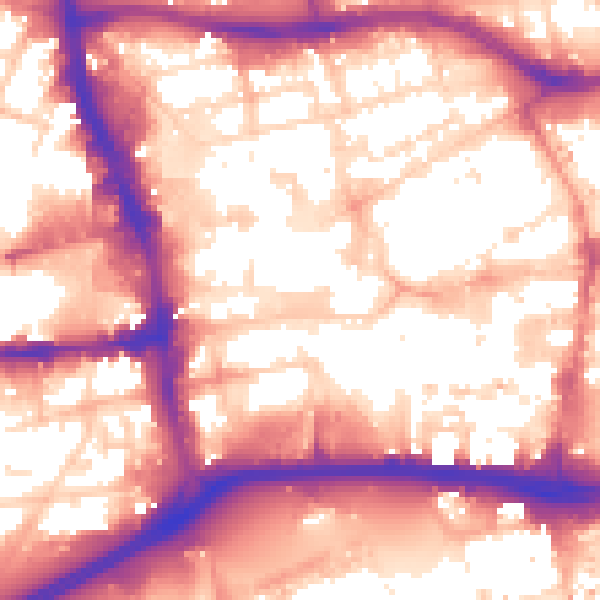 Daytime road noise heatmap for HU1 3NA