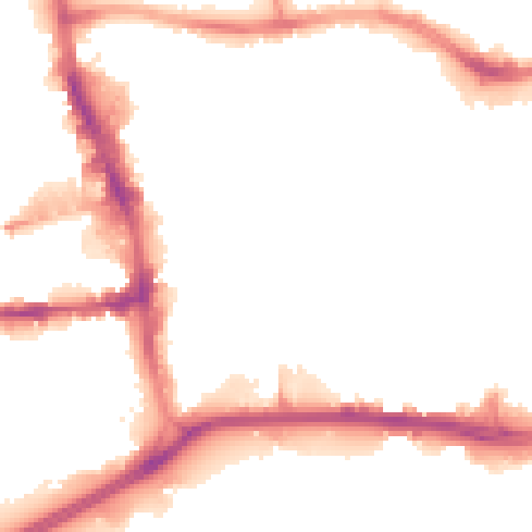Night-time road noise heatmap for HU1 3NA