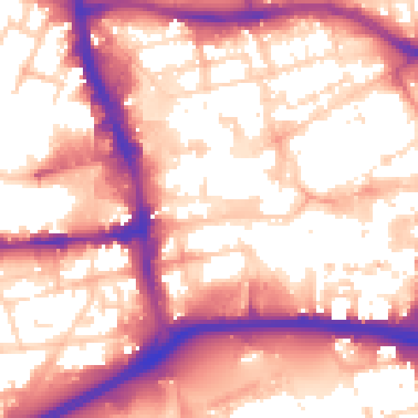 Daytime road noise heatmap for HU1 3PQ