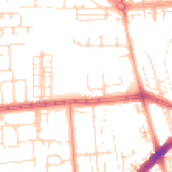 Daytime road noise heatmap for HU4 6AB