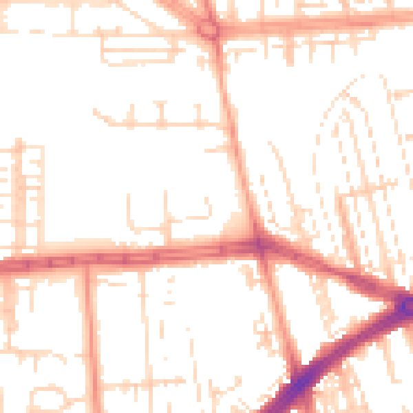 Daytime road noise heatmap for HU4 6AE