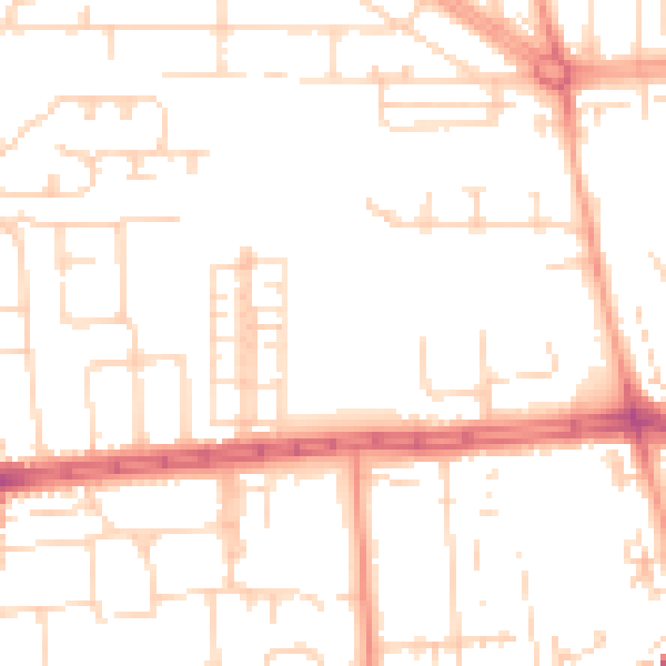 Daytime road noise heatmap for HU4 6AG