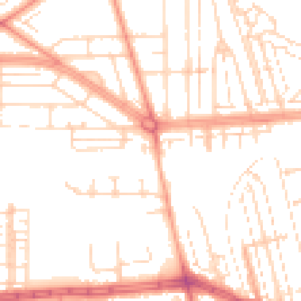 Daytime road noise heatmap for HU4 6BH
