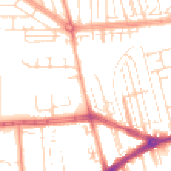 Daytime road noise heatmap for HU4 6BJ