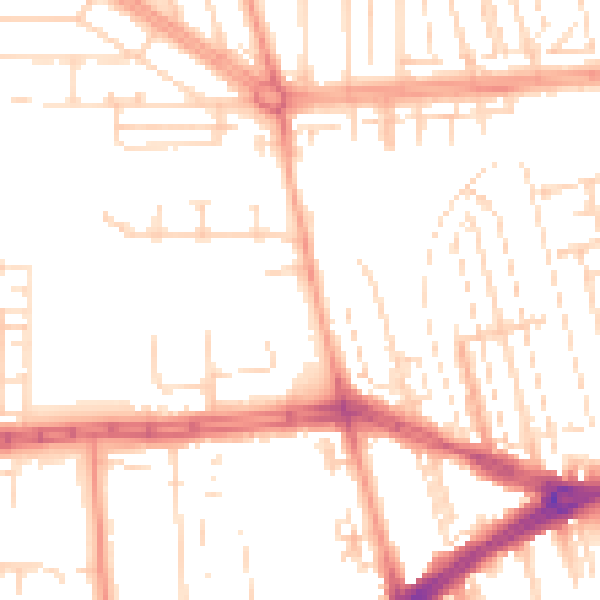 Daytime road noise heatmap for HU4 6BL
