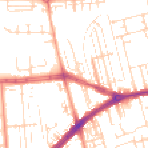 Daytime road noise heatmap for HU4 6BP