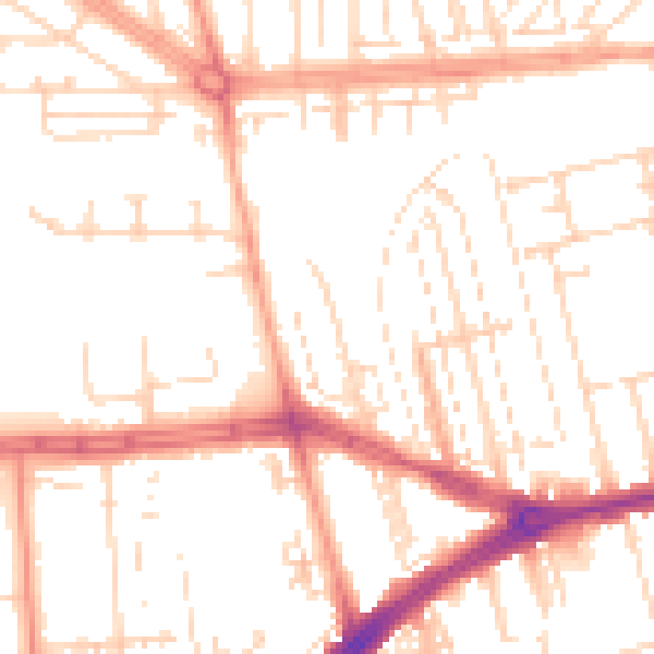 Daytime road noise heatmap for HU4 6BT