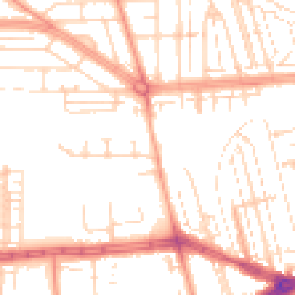 Daytime road noise heatmap for HU4 6DF