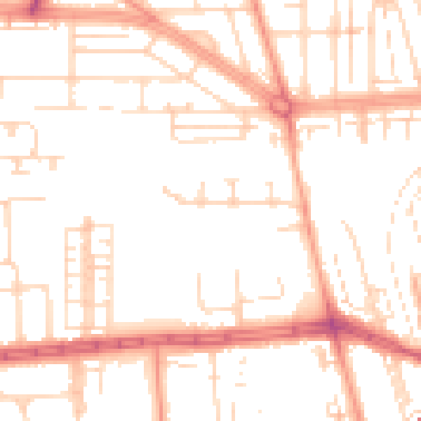 Daytime road noise heatmap for HU4 6DH