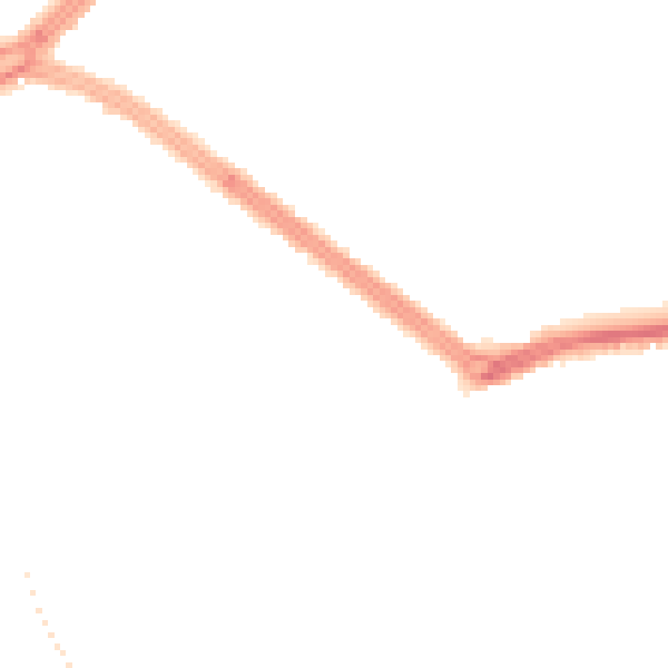 Night-time road noise heatmap for HU4 6NE