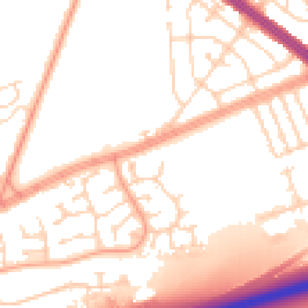 Daytime road noise heatmap for HU4 6RS