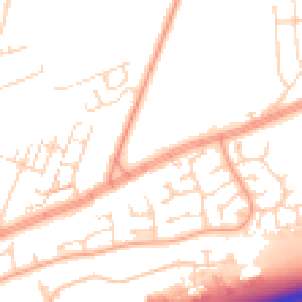Daytime road noise heatmap for HU4 6SA
