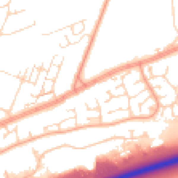 Daytime road noise heatmap for HU4 6SB