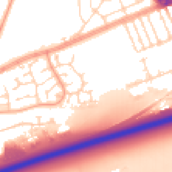 Daytime road noise heatmap for HU4 6ST