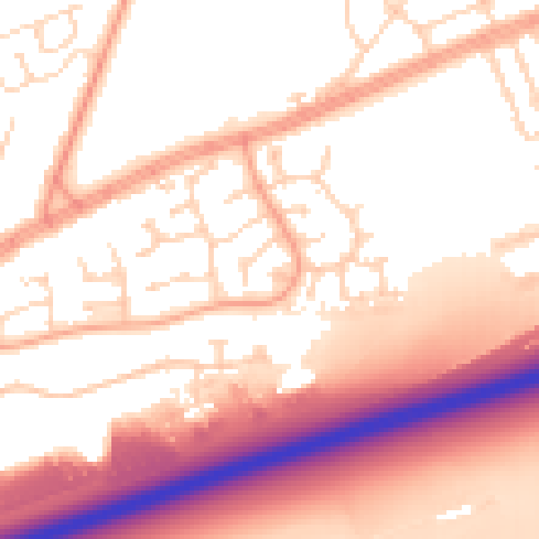 Daytime road noise heatmap for HU4 6UD