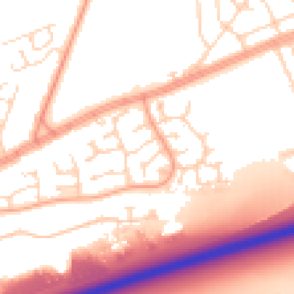 Daytime road noise heatmap for HU4 6UF