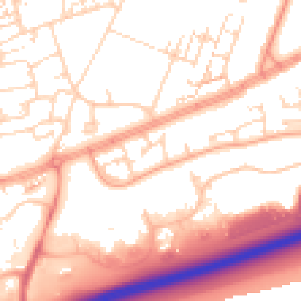 Daytime road noise heatmap for HU4 6US