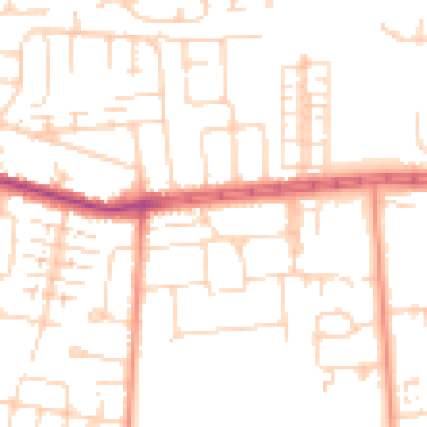 Daytime road noise heatmap for HU4 6XH
