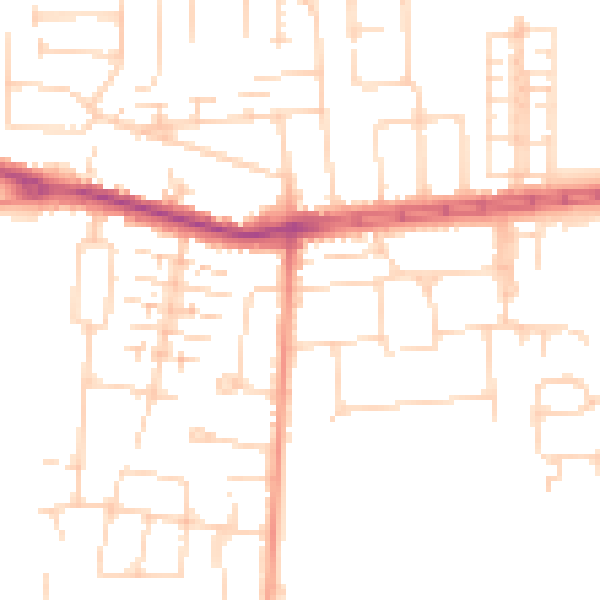 Daytime road noise heatmap for HU4 6XN