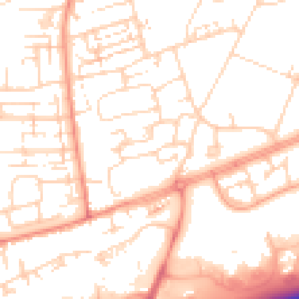 Daytime road noise heatmap for HU4 7DG