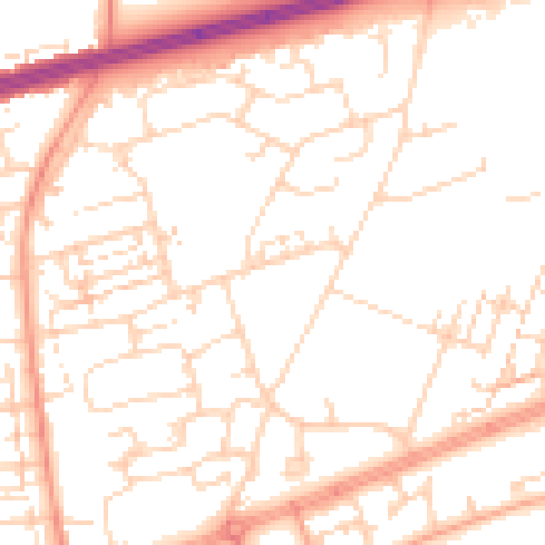 Daytime road noise heatmap for HU4 7EH