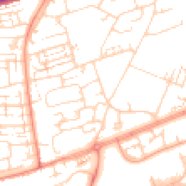 Daytime road noise heatmap for HU4 7EP