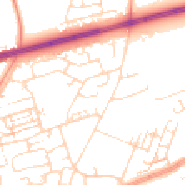 Daytime road noise heatmap for HU4 7LG