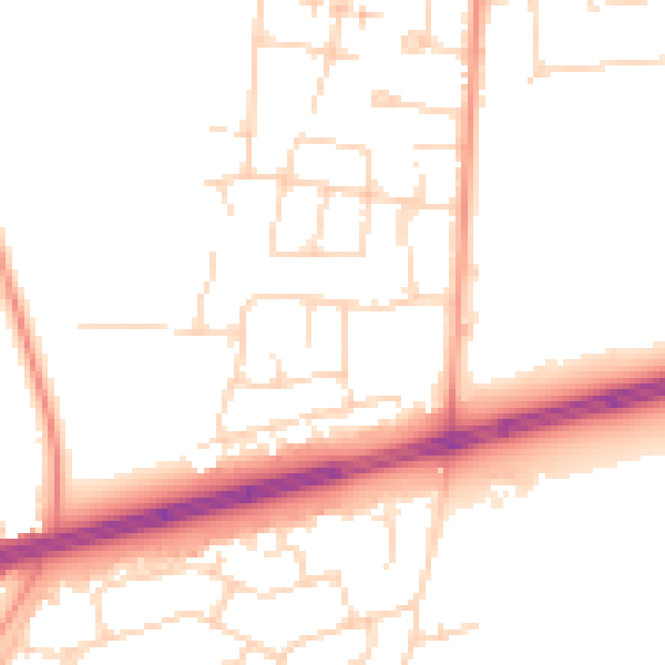 Daytime road noise heatmap for HU4 7NJ