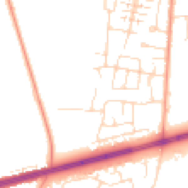 Daytime road noise heatmap for HU4 7NR