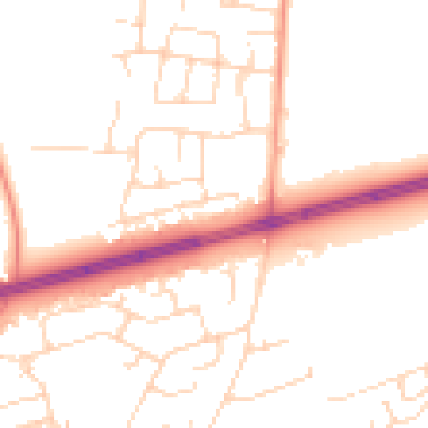 Daytime road noise heatmap for HU4 7NZ