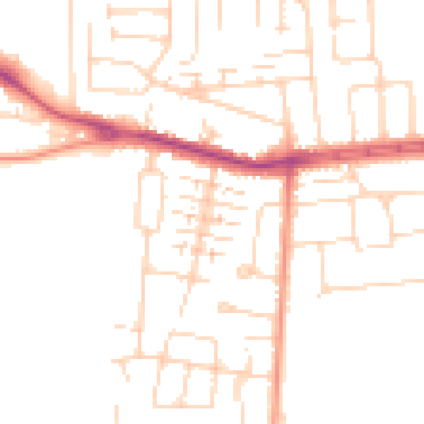 Daytime road noise heatmap for HU4 7PS